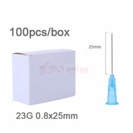 100pcs Hot sale 14G 18G 23G25G 27G 30G 32G 4mm 13mm Disposable Plastic Meso Needle Single Packing Sh