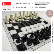 [SG STOCK] International English Chess Set/Checkers Set/Portable/2 IN 1 Chess Set