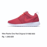 [PRELOVED] ORIGINAL NIKE Sepatu Merah Putih Casual Wanita Nike Roshe