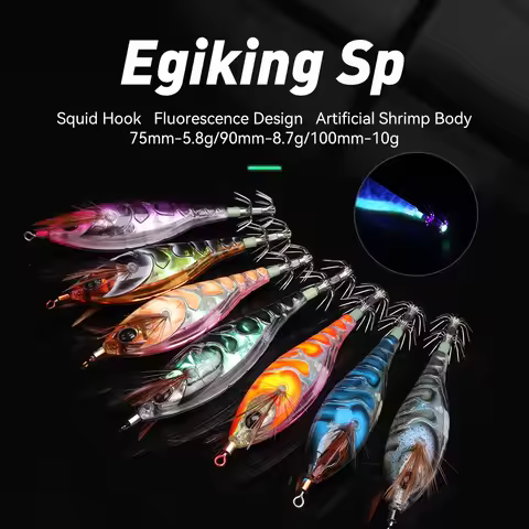 Kingdom Fishing Lure EGIKING SP 5.8g 8.7g 10g Squid Jigs Artificial Squid Hook Jigging Baits Sea Fis