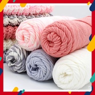 8 ply Cotton Yarn Woolen Yarn 8 ply 100g Benang Kait 8ply for Crochet and Knitting 8ply Lover Milk C
