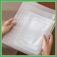 Transparent A5 A6 B5 Ring Binder Pockets Zip Envelope PVC Pouch Document Filing Bags Organizer Bags