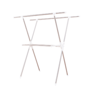 G.house SAKU ราวแขวนผ้าสเตนเลส รุ่น PQS-0203D ขนาด 155x68x132 ซม. สีขาว จัดส่งเร็ว