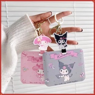 [YEEN] Kuromi Card Holder kt Cat Retractable Card Holder Student Card Protective Case Access Control Card Bus MRT Card Holder Keychain ID Holder Yugui Dog Pudding Dog Card Holder