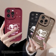 For VIVO Y27 Y35 Y36 Y50 Y30 Y30i Y51 Y31 Y51S Y77 Y75 Y55 Y78 Y91 Y93 Y95 Y91i Y91C T1 5G Casing Fashion Sweet Cool English Word Heart-Shape Planet Soft Silicone Shockproof Shell
