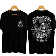 Men's T-shirt "Turbo Hectic" Front and Back - Viral Black Oblong Design, Comfortable Material, Free 