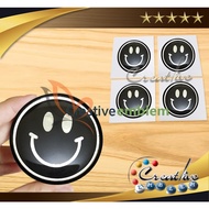 Custom BBS Black Chrome Rim Hub Cap Embossed Sticker 4 PcsBIG