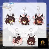 Fugue Anime KeyChain Honkai Star Rail Men Key Chain for Women Creative Art Kawaii Figure Cosplay Acr