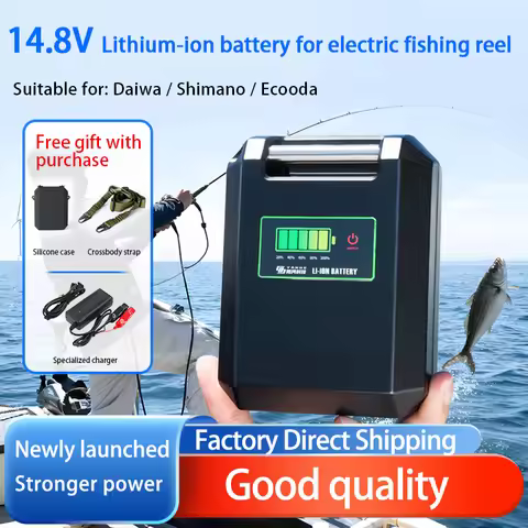 6800MAH 7500MAH Electric Fishing Reel Battery Water Proof 14.8V Sea Fishing LCD Display For Daiwa Sh