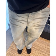 [Daigou Version] Acne Studio 25 Light Blue Dirty Washed Distressed Graffiti 1981M Loose Tannin Jeans