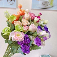 4 heads Eustoma Flower Artificial Flower Tea Table Floral Ornaments Table Vase Living Room Decoratio