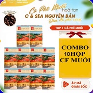 Combo 10 hộp(100 gói) Cafe Muối Hòa Tan Cà Phê Muối Chuẩn Vị Huế C&Sea Tiện Lợi Thơm Ngon Giá Rẻ