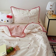 Cherry Embroidered Cloud Cotton Summer Quilt Single/queen/king Blanket Thin Air-conditioned Quilt
