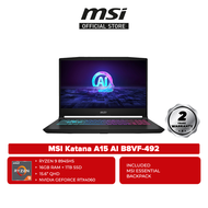 MSI Katana A15 AI B8VF-492 15.6'' QHD Gaming Laptop ( Ryzen 9 8945HS, 16GB, 1TB SSD, RTX 4060 8GB, W