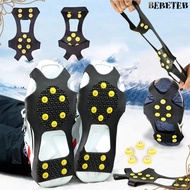 BEBETEB Ice Claw, Spike 10 Teeth Ice Gripper Spike,  Universal Anti-Slip Shoe Covers Winter Outdoor