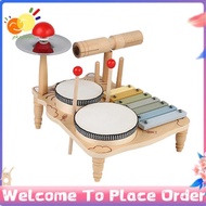 Kids Drum Set for Toddlers Wooden Early Education Beginner Percussion Music Table Children'S Drum Ra