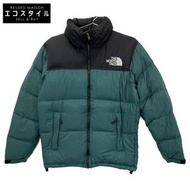 The North Face ND91841 黑綠配色 Nuptse 羽絨服，M 碼