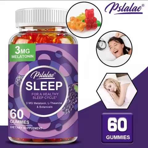 Sleep Gummies - with Melatonin, L-Theanine - Aid Sleep, Relieve Stress, Promote Rapid Sleep, and Enh