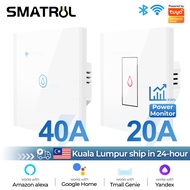 SMATRUL UK 20/40A WiFi for Boiler Water Heater Switch/Aircon 8000W Tuya Smart Life App Remote Control ON OFF Timer Voice Control Google Home Alexa