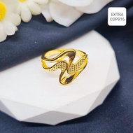 NEW Cincin Wave Ombak Rindu Terbaru Dewasa Emas Sadur 24K Emas Titanium Emas Bangkok I8