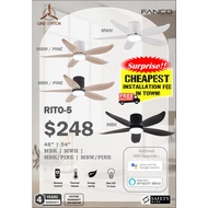 [FREE DELIVERY] FANCO CO-FAN RITO 5 48inch/54inch DC Motor Ceiling Fan with LED Light and Remote Con