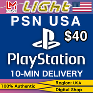 40 USD PSN USA  PlayStation Gift Card✨ Credits PS4/5 Plus Card/ Fast/LIGHTING Game 24/7 Email & Chat
