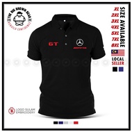 PLUS SIZE - Polo T Shirt Sulam  Mercedes AMG GT Grand Tourer Coupe SLS GT R GLA45 Baju Lelaki Fashio