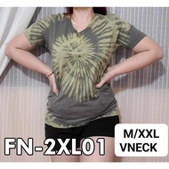 Short sleeved tie dye shirt -3D-FN code - neck -2XL size (chest 125-130cm)