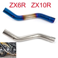 ZX6R ZX10R Motorcycle Exhaust Contact Middle Link Pipe Slip on Exhaust For kawasaki ZX 10 ZX-10R 2008-2017 ZX 6R ZX-6R 2