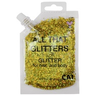 Gold Glitter Bag Gel for Face, Body and Hair 90ml 3.04oz Holographic Cosmetic Grade Glamour Chunky G