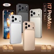 Global hot selling i17 ProMax 7.3-inch Android smartphone with 16GB+1TB large memory