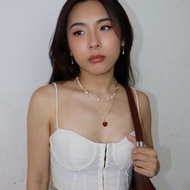 Golden Waves 交錯淡水珍珠項鍊・天然珍珠・雙層項鍊