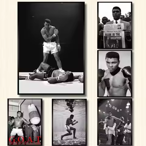 New Classic Muhammad Ali Canvas Painting Famous Boxer Inspirational Poster Wall Art Print Pictures f