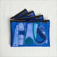 美國 TRAVELON | 旅行收納網袋4件(藍) | 收納袋 旅行袋 防塵袋