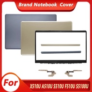 New For VivoBook S510U A510 A510U X510 F510U S510 F510 LCD Back Cover Front Bezel Hinges Screen Top 
