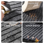 [in stock] pvc Double-stripe carpet entrance door mat, non-slip and dirt-resistant, doorway foot mat