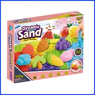 Kids Play Sand Moldable Sand Play Sand Kids Sand Educational Toys Fake Sand Play Set with Tools & Mo