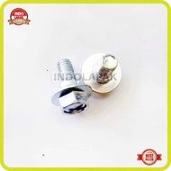 FRONT FENDER BOLT M6x14 WHITE/ FRONT FENDER BOLT - M6x14 - WHITE