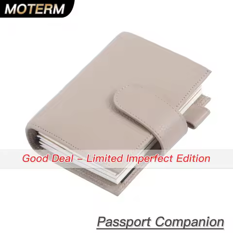 Limited Imperfect Moterm Companion Travel Journal Passport Size Notebook Genuine Cowhide Organizer w