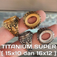 rb02 Ring Titanium Ukir Barong 16x12 dan 15x10