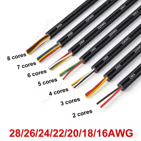 2 3 4 5 6 78 Conductor Speaker Audio Wire 12V Flexible Multi Core Round Car Automotive Cable For Aut