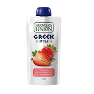 Farmers Union Australian Greek Style Yogurt With A Hint of Real Strawberry Yougurt Pouch 130g