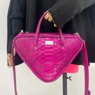 Trigon 蟒蛇皮包蛇皮斜挎包，蟒蛇皮包，蟒蛇皮包