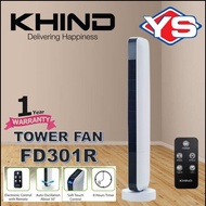 [READY STOCK] Khind Tower Fan 3 Speed with Remote Control and Filter FD301R/FD-301R