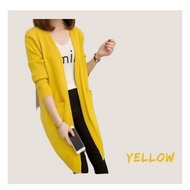 Women Mid-length Long Sleeve Cardigan Woman Outwear Casual Long Sleeve Knitwear With Pocket Cardigan