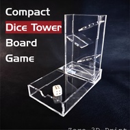 Compact Dice Tower Acrylic Transparent | Foldable Board Game Dice Beater - Z3D