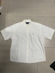 polo ralph lauren 小馬 短袖襯衫 白色 寬鬆