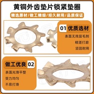 Brass External Gear Washer Lock Washer Stop Washer Gear-Shaped Retaining Washer M3/M4/M5/M6/M8 X9RG