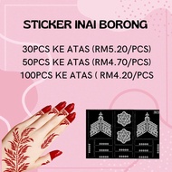 (BORONG) Sticker inai / Sticker Henna / Henna Stencil / Mehndi Stencil NEW DESIGN