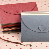 A6 Heart Fiber Color Envelope aesthetic Rustic vintage 11x17.5cm kraft paper